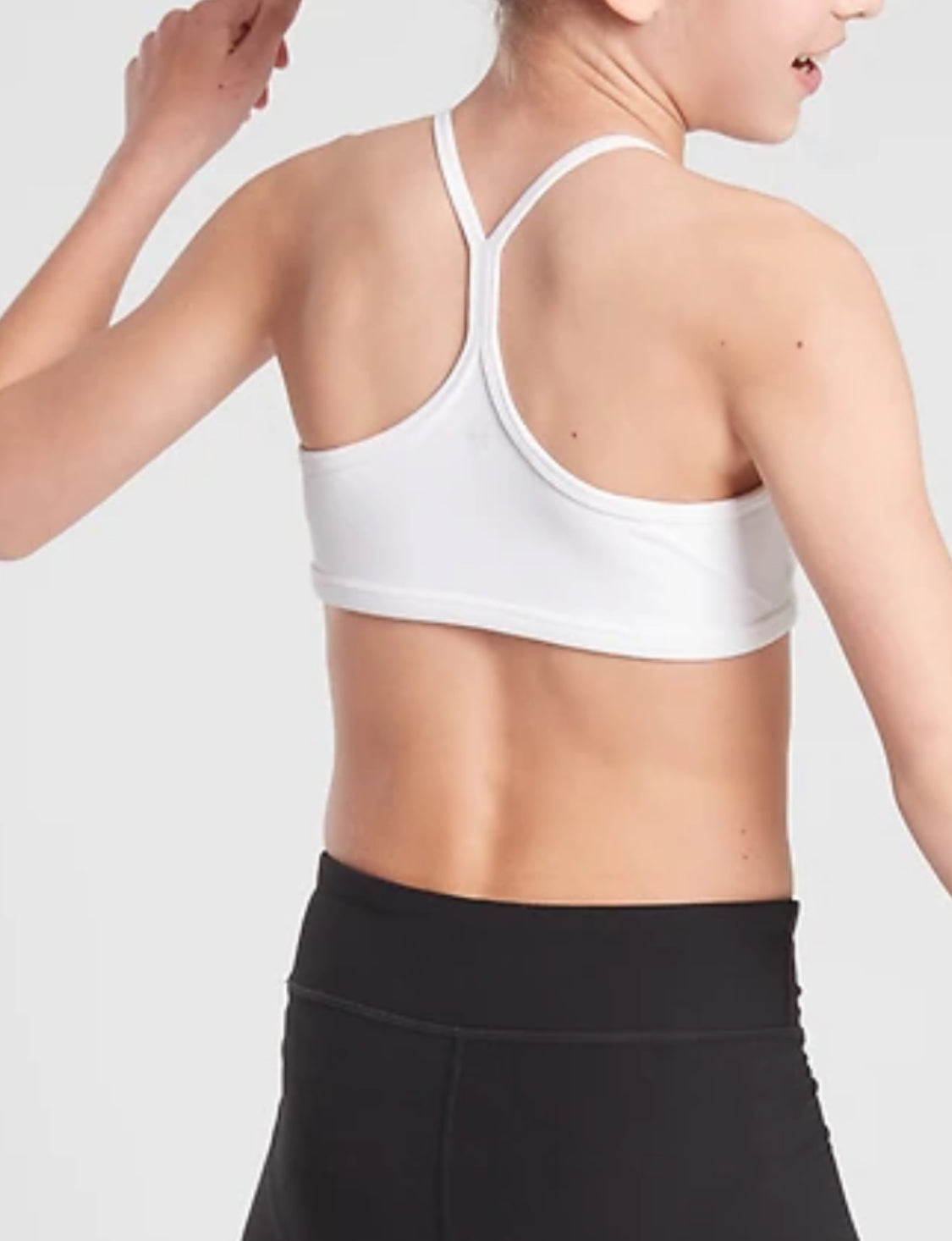 ATHLETA Girl All Day Bra white Large 12 NEW!