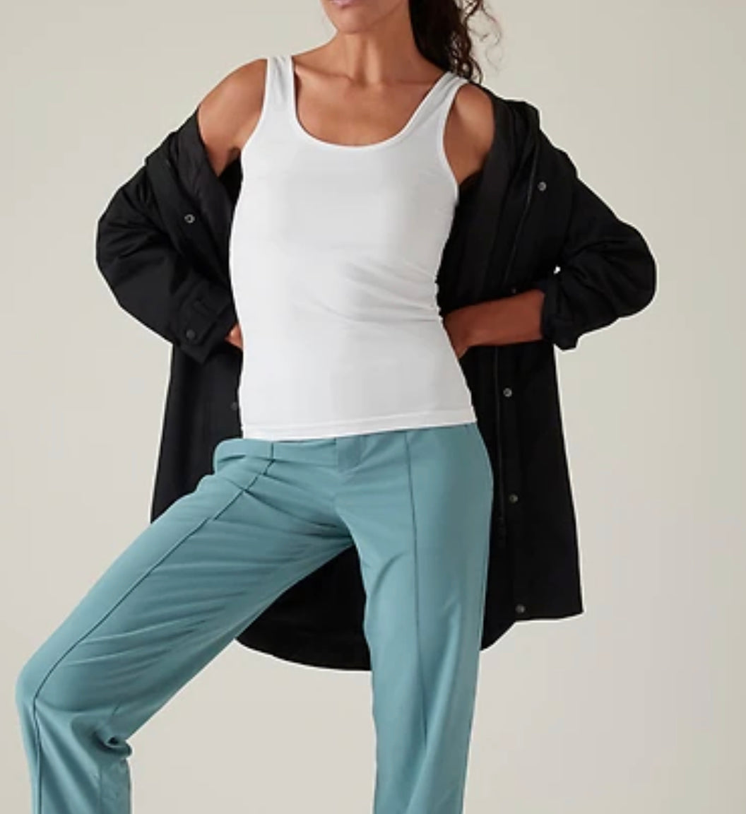 ATHLETA Renew Scoop Neck Tank White Small NEW! (A3)