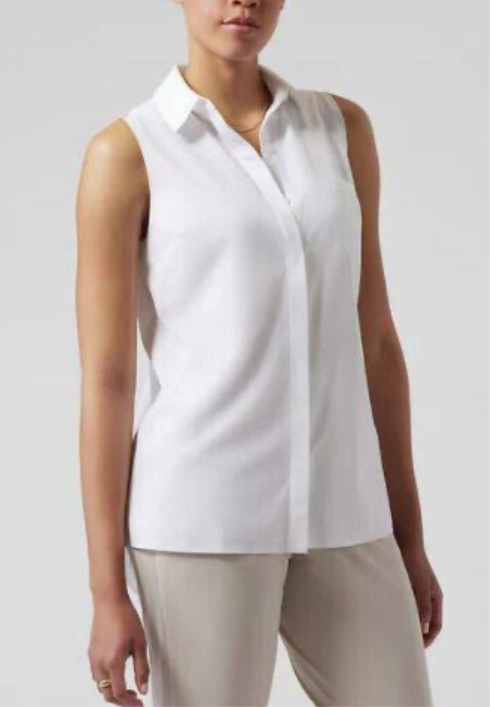 ATHLETA Urbanite II Tank, XL, White NEW! B11