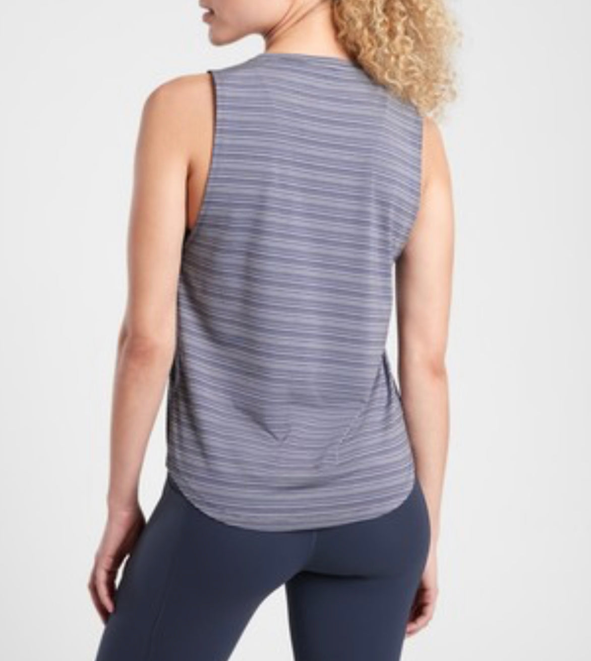 ATHLETA Cloudlight Striped Muscle Tank, XL NEW! A3