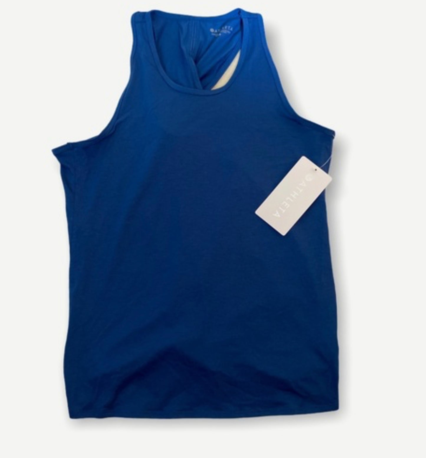 ATHLETA True Essence Tie Back Tank, Sapphire Blue Small NEW!(A2)