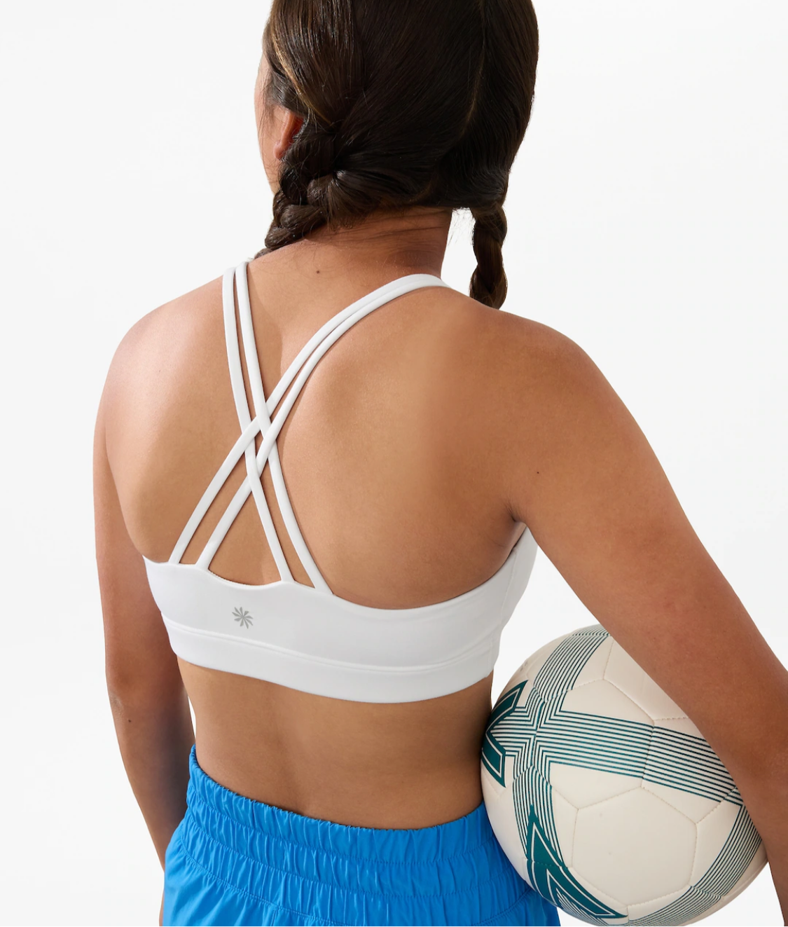 ATHLETA Girl Upbeat Bra 2.0 White NEW! Medium 8/10