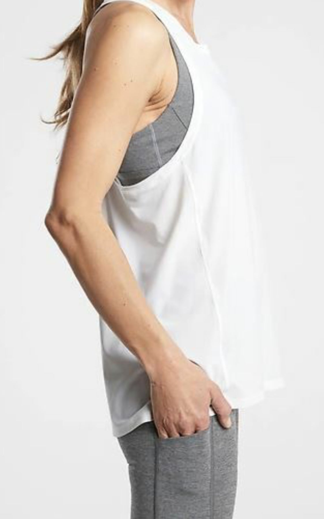 ATHLETA Ultimate Tank, XL-Tall White, NEW! (A2)