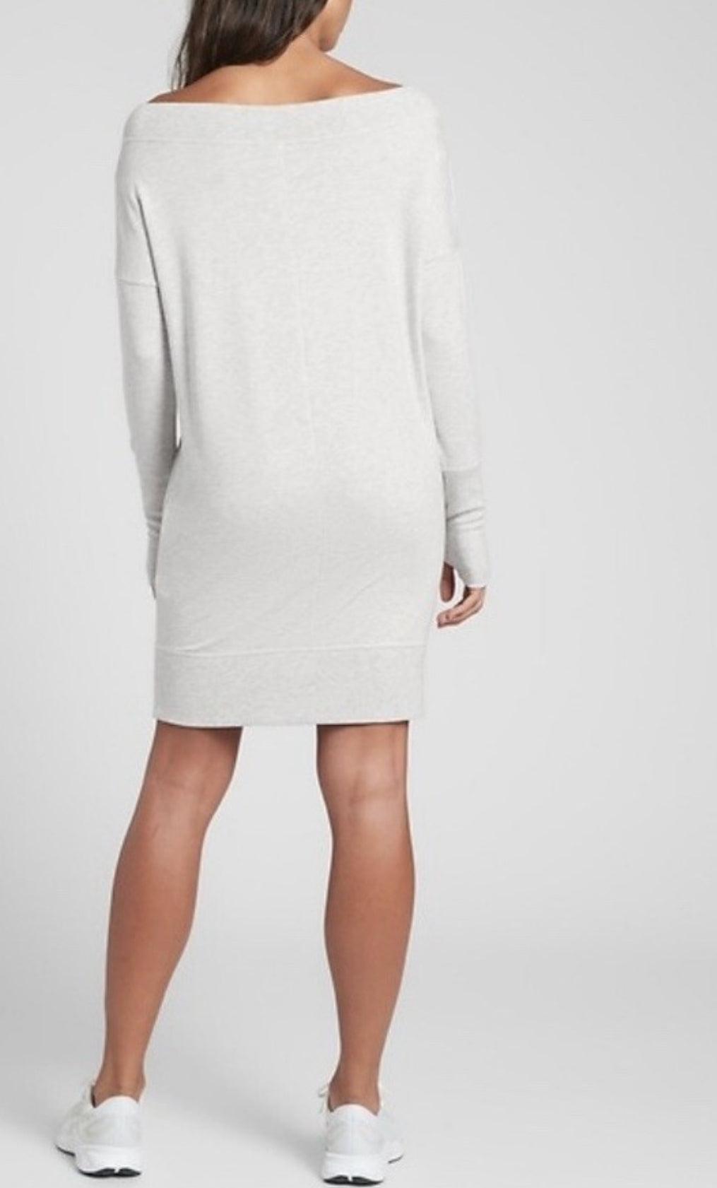 ATHLETA Studio Barre Sweatshirt Dress 2.0, Large Grey New! B11