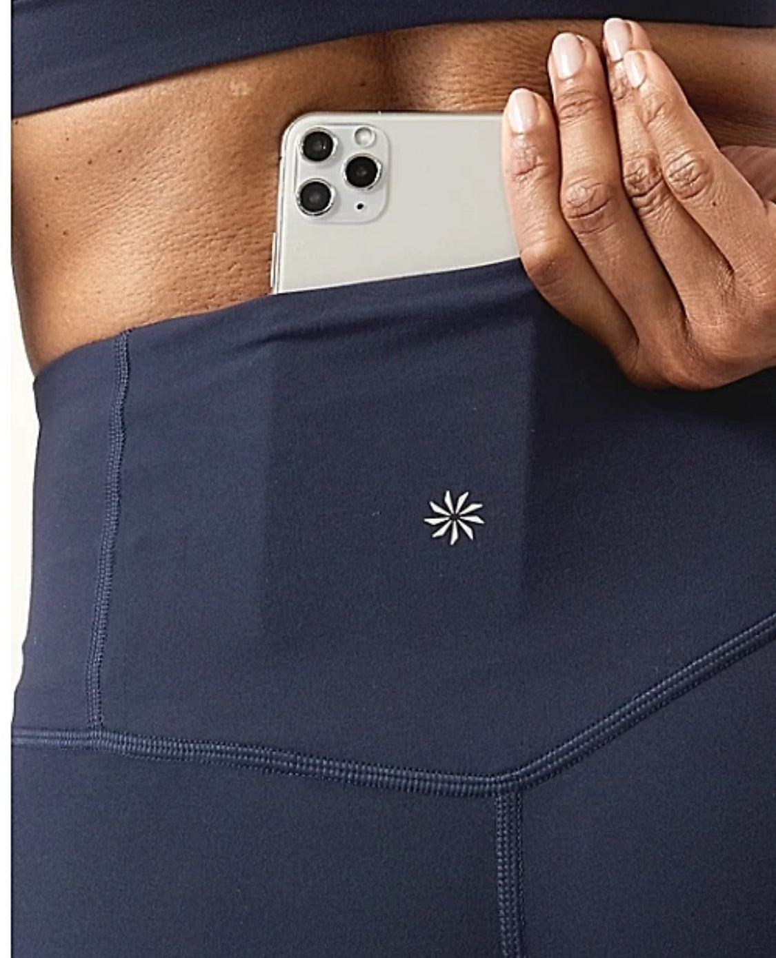 ATHLETA Elation Straight Leg Pant, Navy Large Tall A10