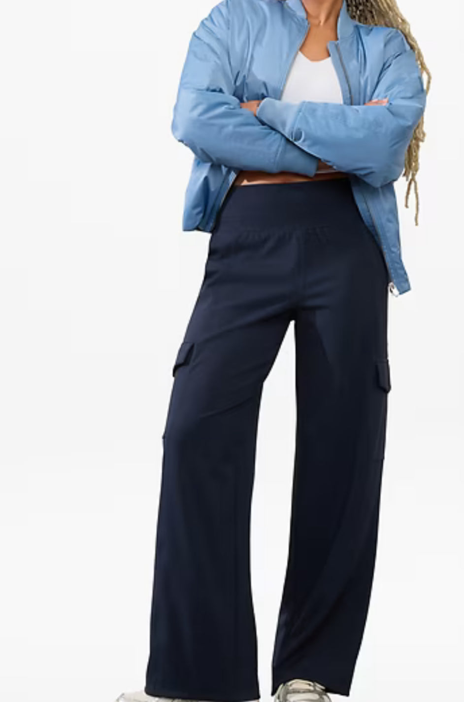 ATHLETA Venice Cargo Wide Leg, Medium-Petite Black, B10