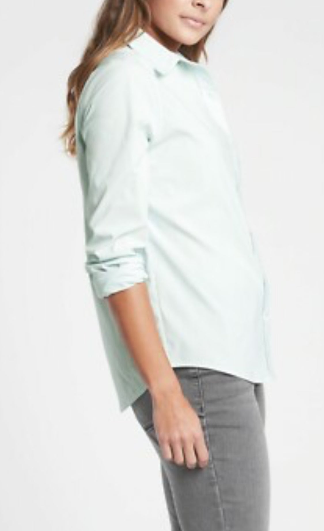 Athleta Midtown Shirt, Halcyon Blue, XL New! B10