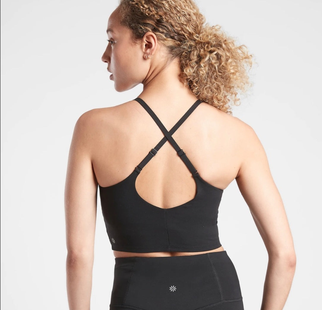 ATHLETA Elation V-Neck Crop D-DD Medium NEW