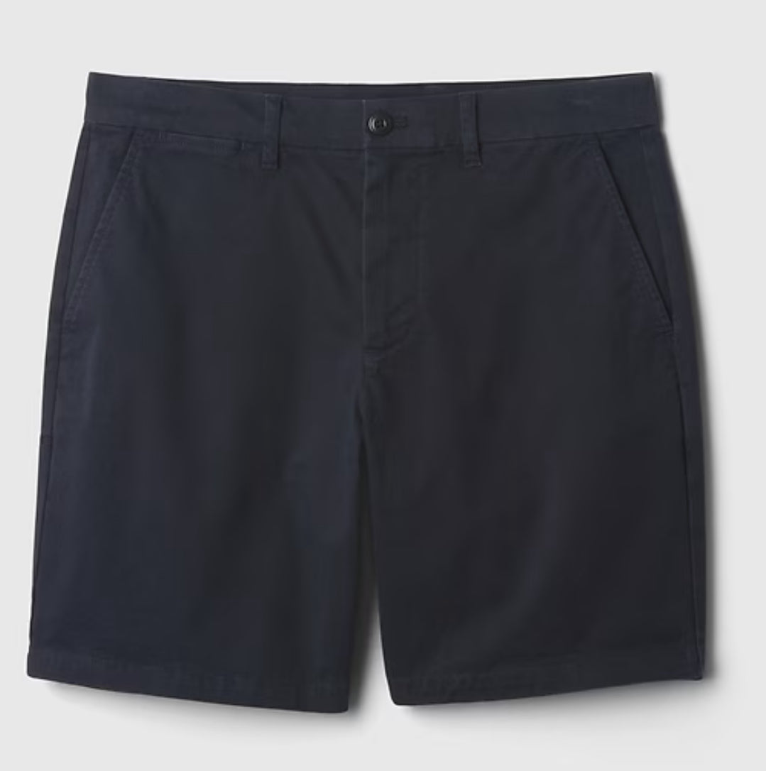 GAP Men’s 8” Chino Shorts Navy 30 waist NEW! A11