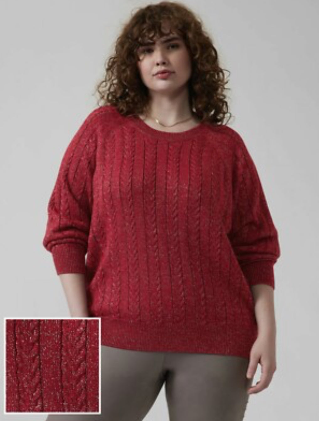 Athleta Crossroads Crew Sweater, Decadent Red, 1X New! B4