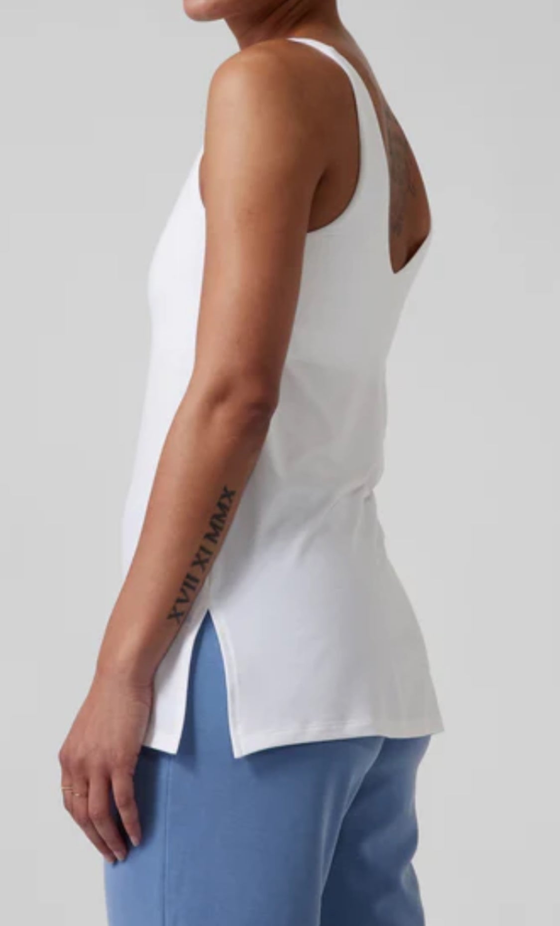 ATHLETA Essence Support Tank, White Large NEW!