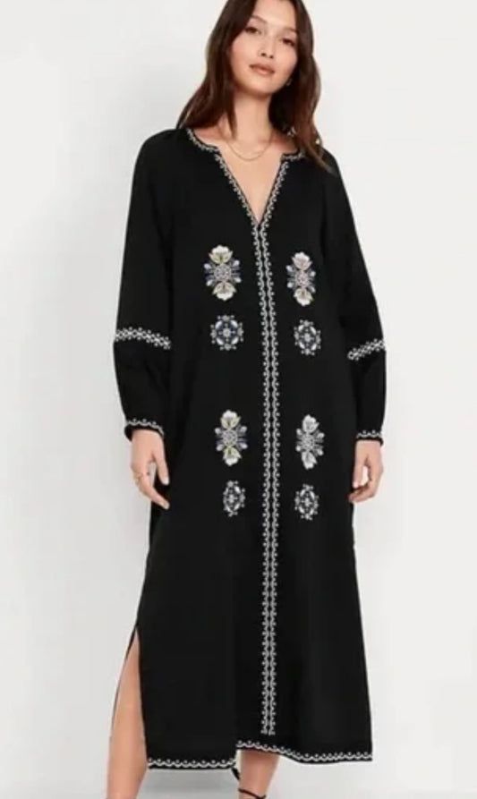 Old Navy embroidered Boho Maxi Dress