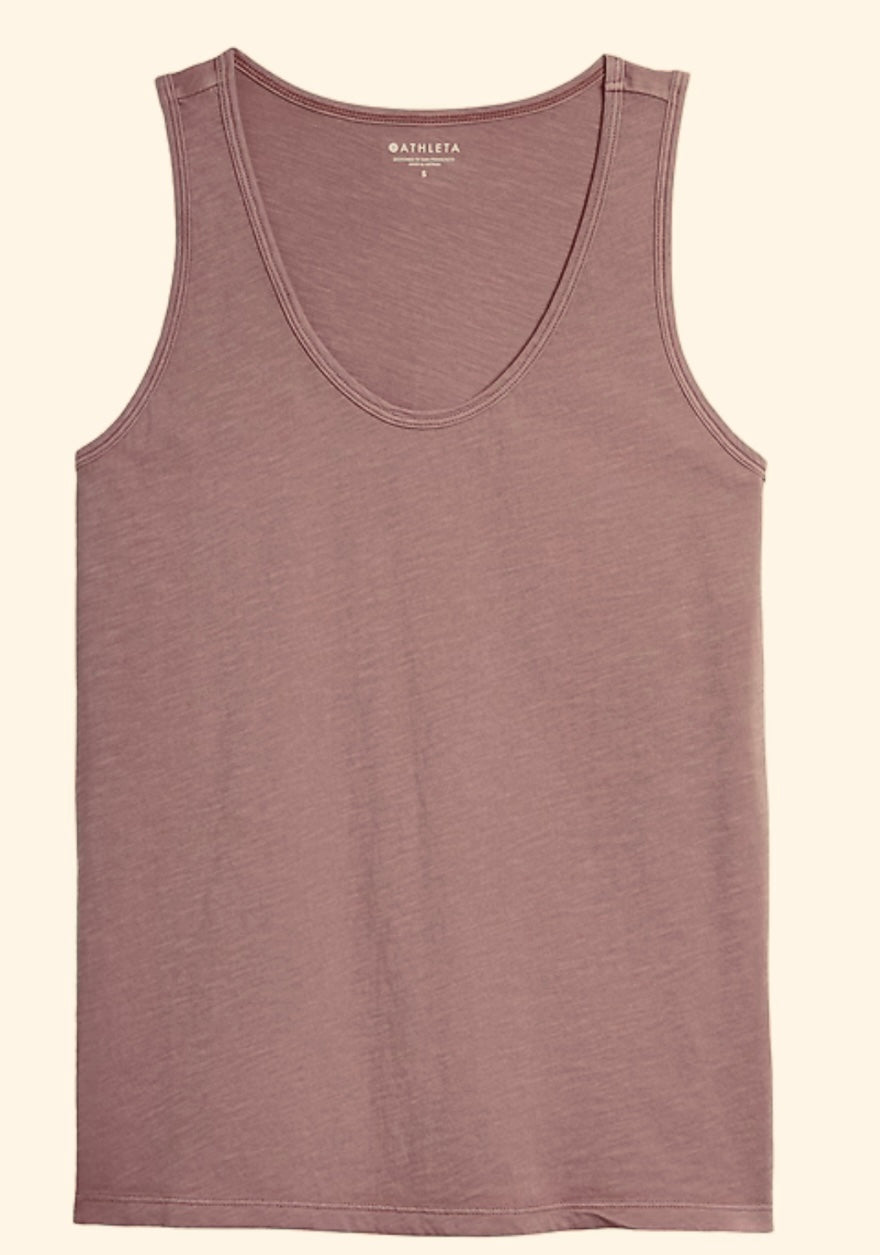 ATHLETA Organic Daily Tank, Hearth Rose, XS, NEW! (A2)