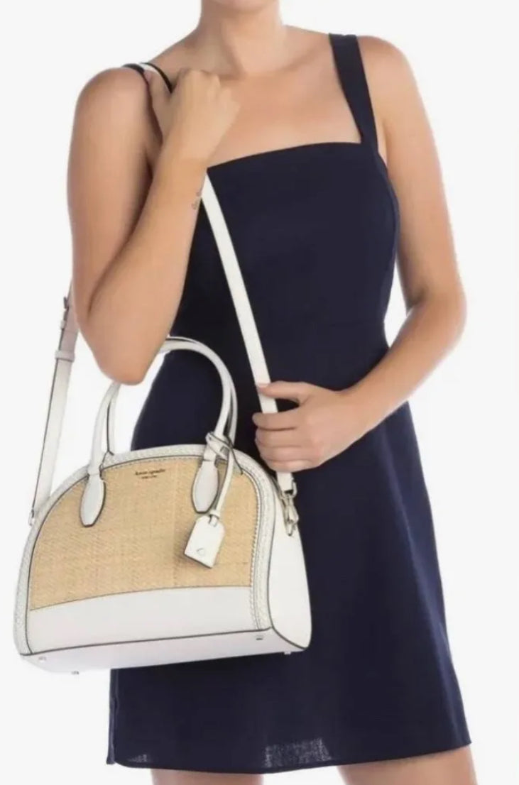 Kate Spade Large Dome Reiley Straw Satchel! (Tags attached)