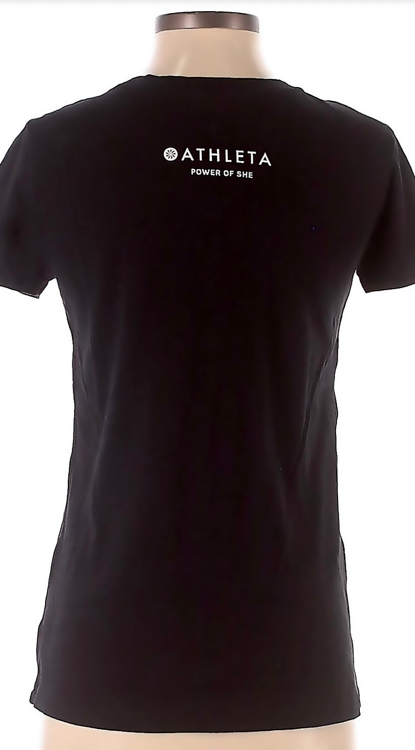 ATHLETA Power Of She Graphic Tee, BLACK, NEW!”Move Together” A4