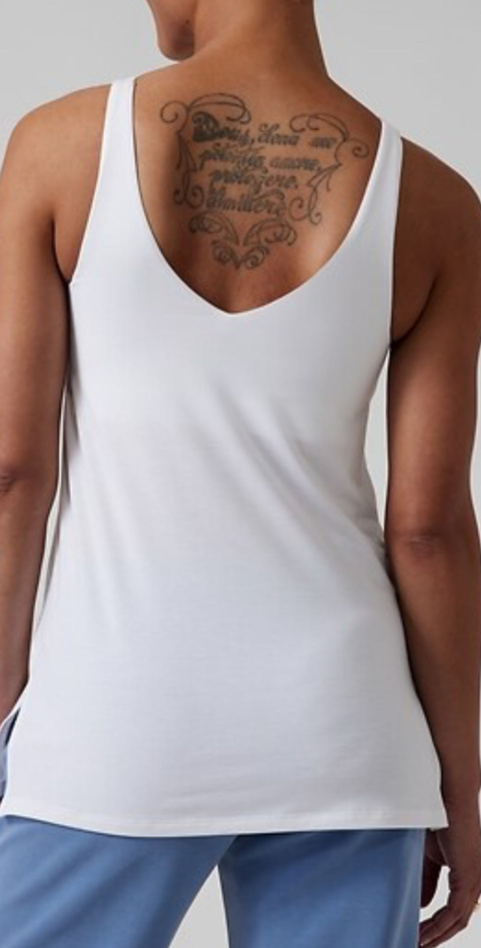 ATHLETA Essence Support Tank, White Large NEW!