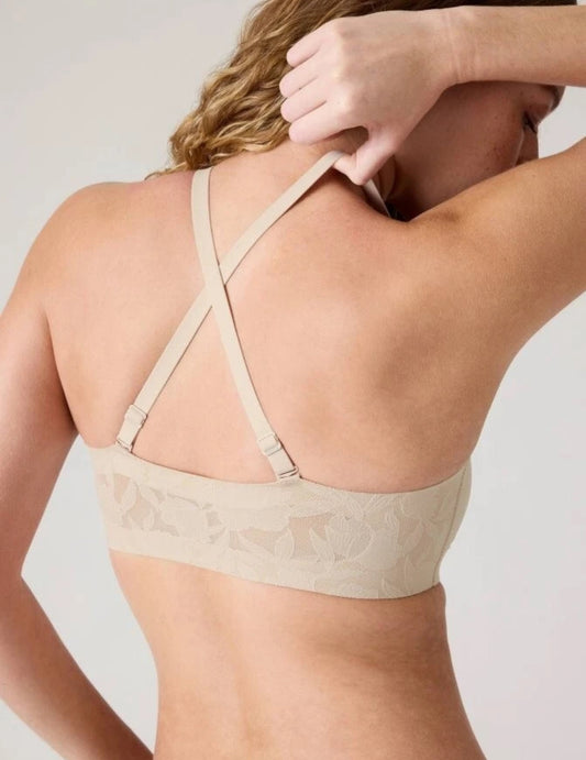 Athleta Ritual Lace Bra D-DD 1X Nude, New!