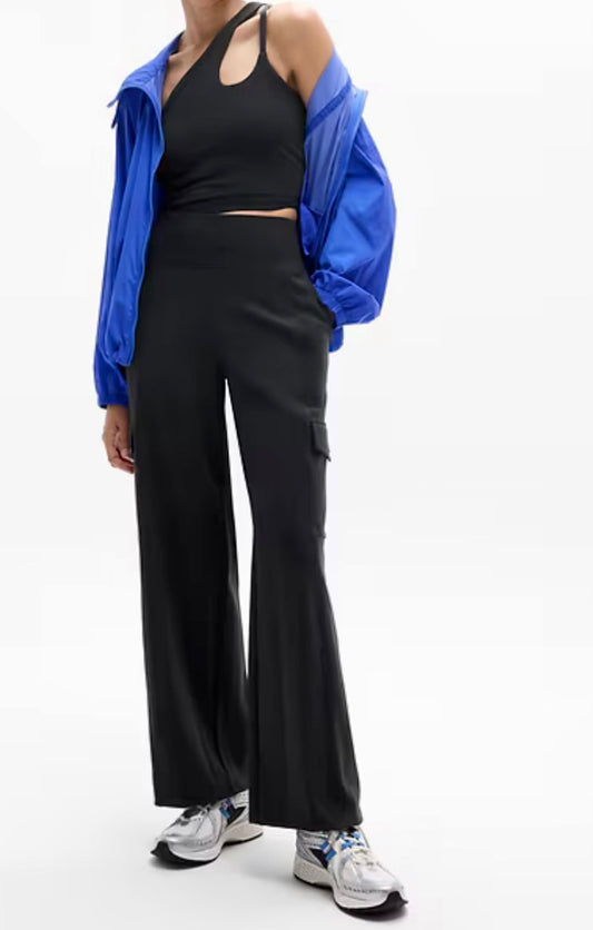 ATHLETA Venice Cargo Wide Leg, Medium-Petite Black, B10