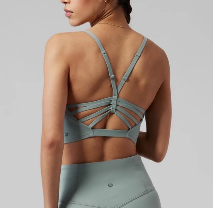 ATHLETA Elation Strappy Long Line Bra D/DD Large(NEW)