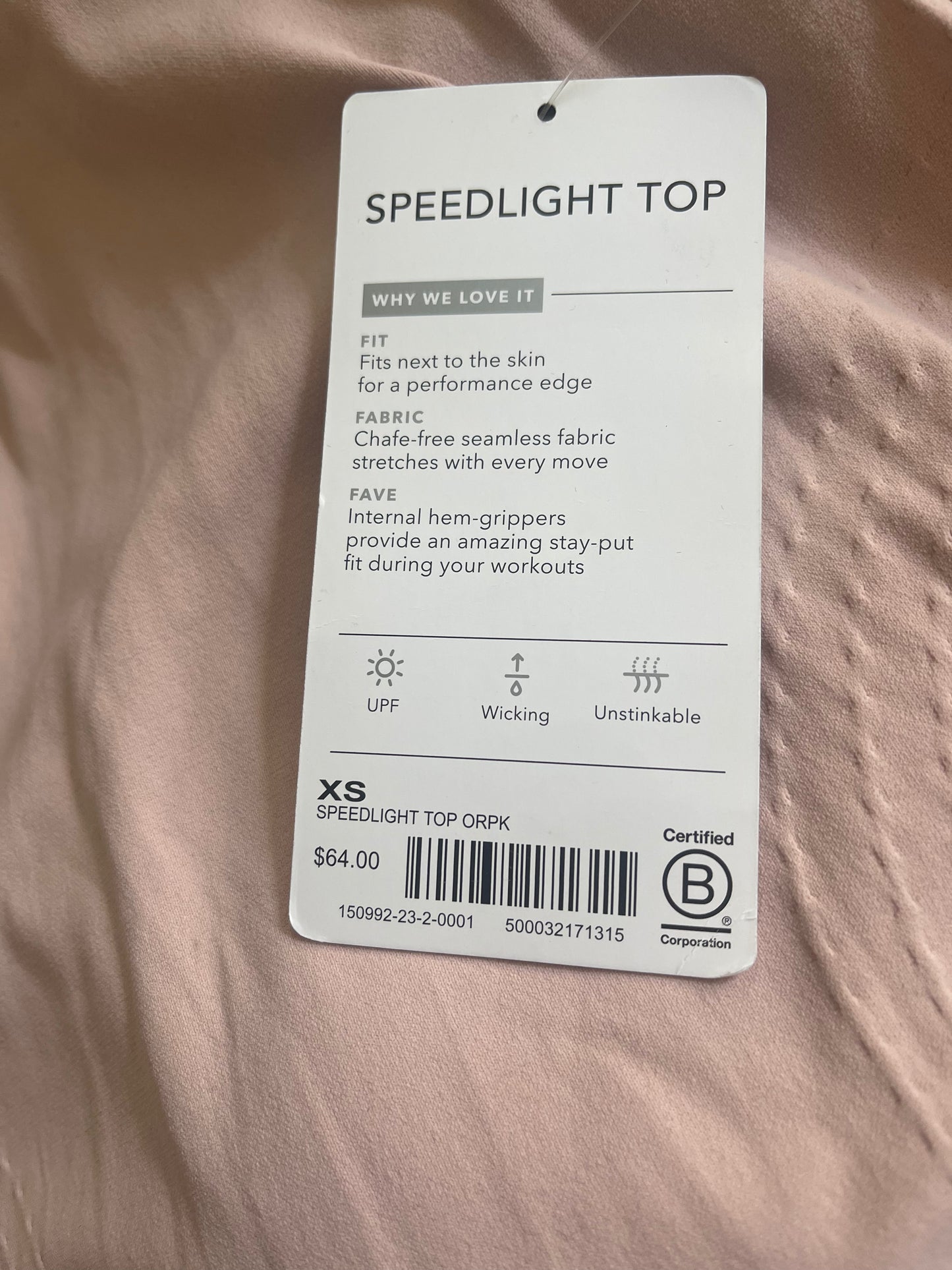ATHLETA Speedlight Top Orchid Pink, XS NEW! (A2)