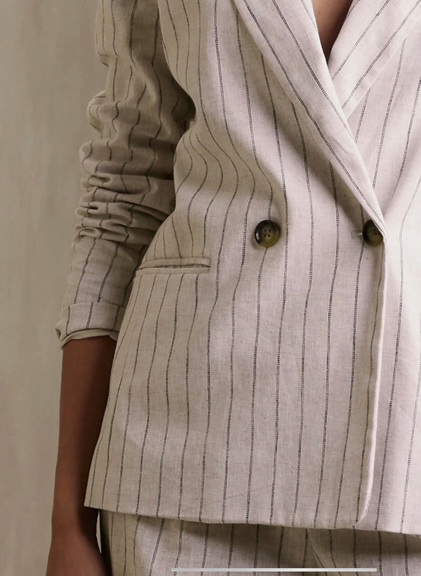 Banana Republic Linen Cotton Double Breasted Blazer, 14, New! B13