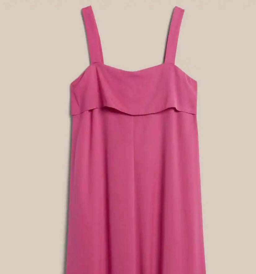 Banana Republic Tie Back Midi Dress NEW! Pink Small