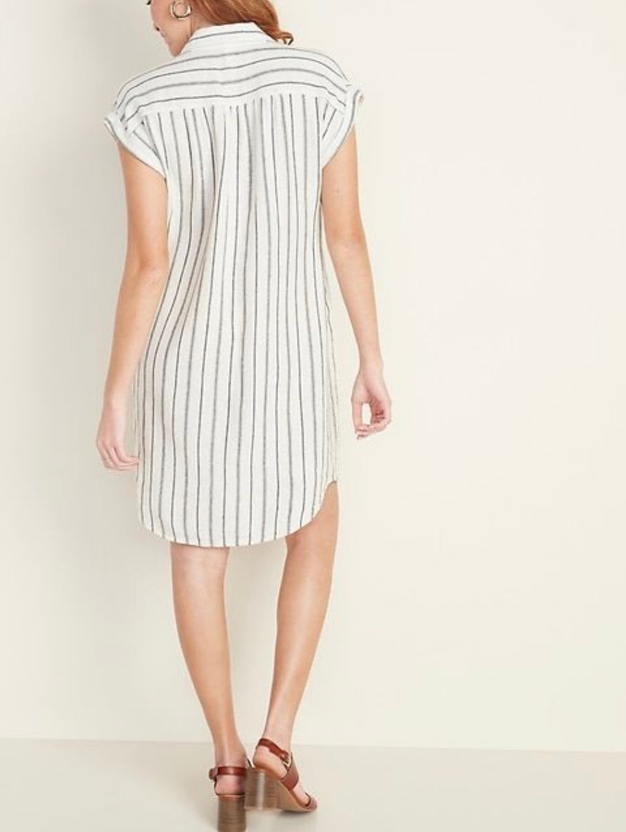 Old Navy Linen Shirt Dress