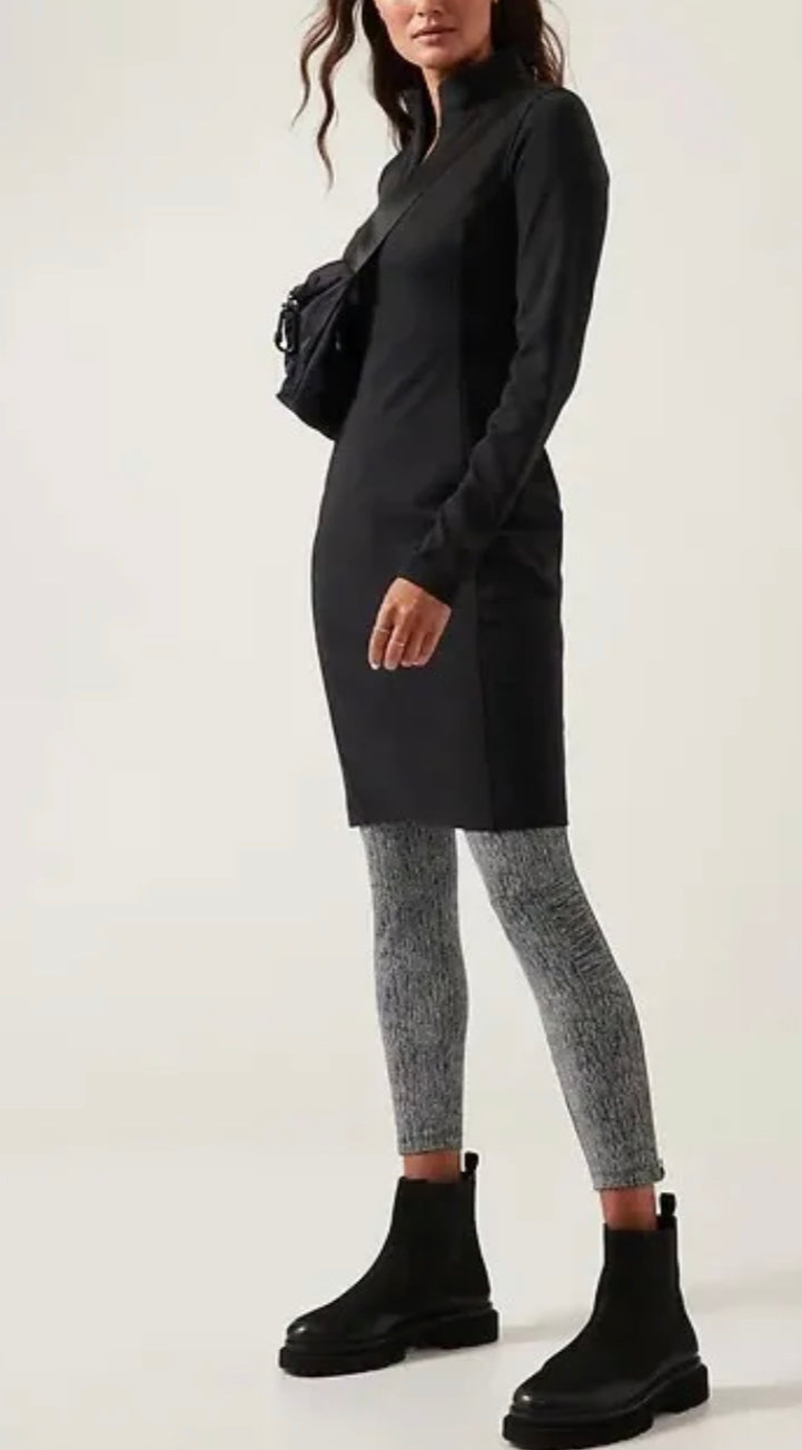 ATHLETA Delancey Dress, Black, X-Large New! B12