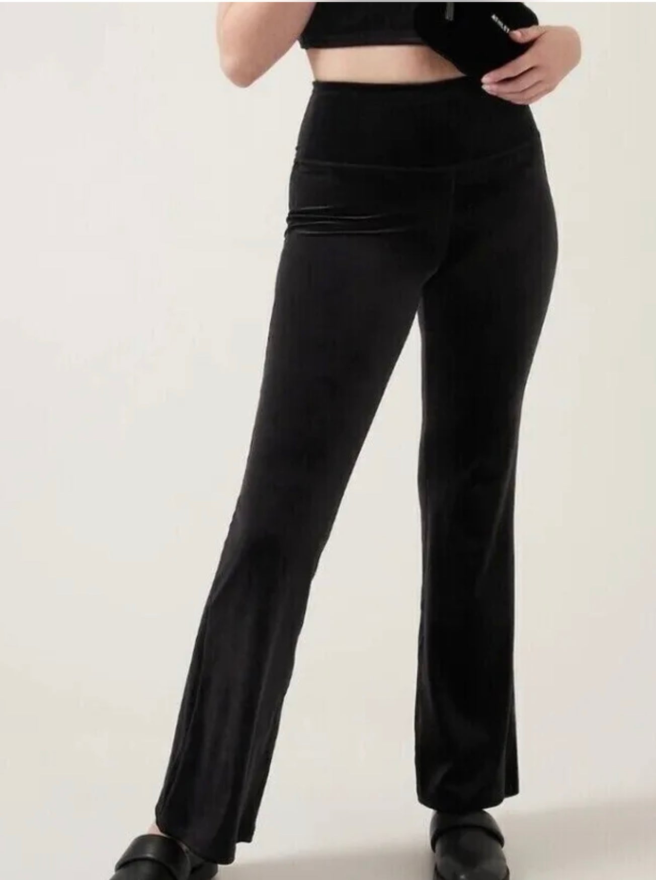 ATHLETA Elation Velvet Flare Pant, Medium New! B8