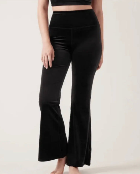 ATHLETA Elation Velvet Flare Pant, Medium New! B8
