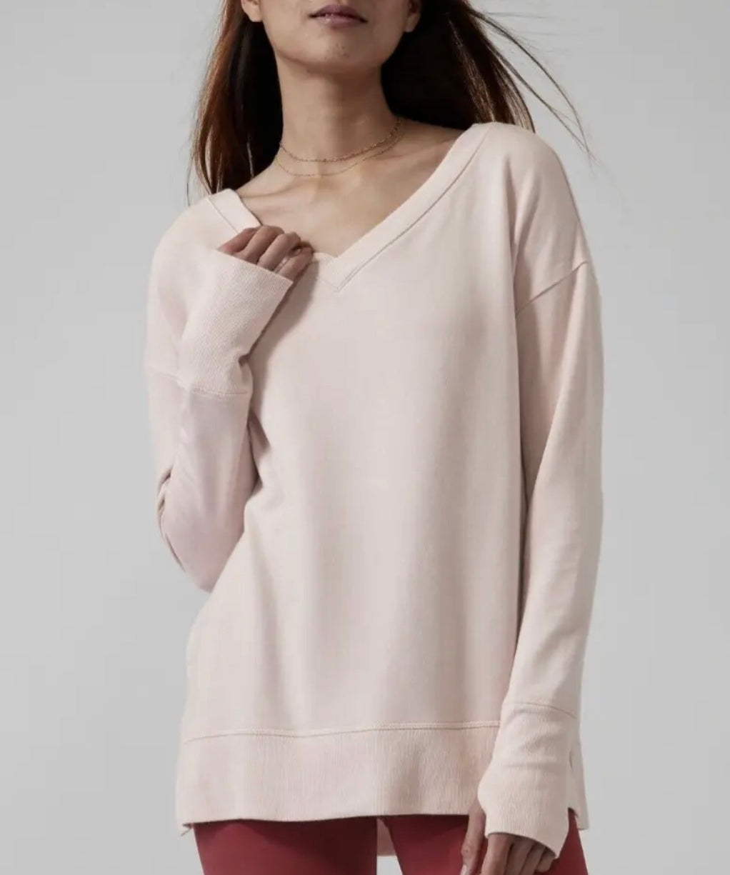 ATHLETA Coaster Luxe V-Neck Sweatshirt