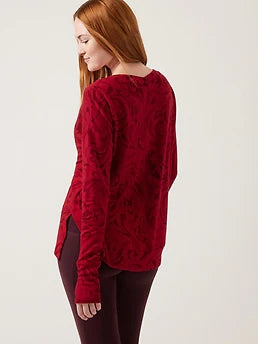 ATHLETA Coaster Luxe V-Neck Sweatshirt, Large Tall New! B11