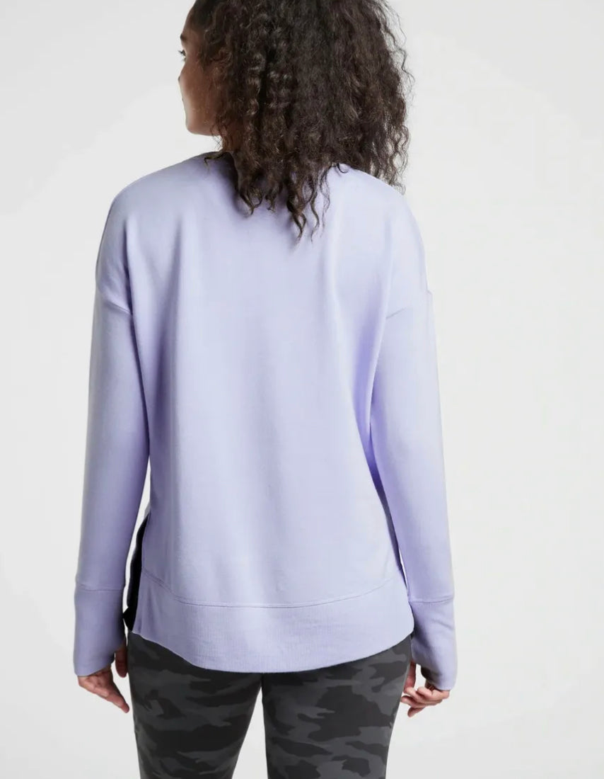 ATHLETA Coaster Luxe Sweatshirt, Blue, Medium New! B11