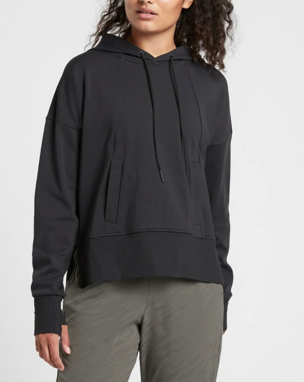 ATHLETA Mission Hoodie, Black New! B4