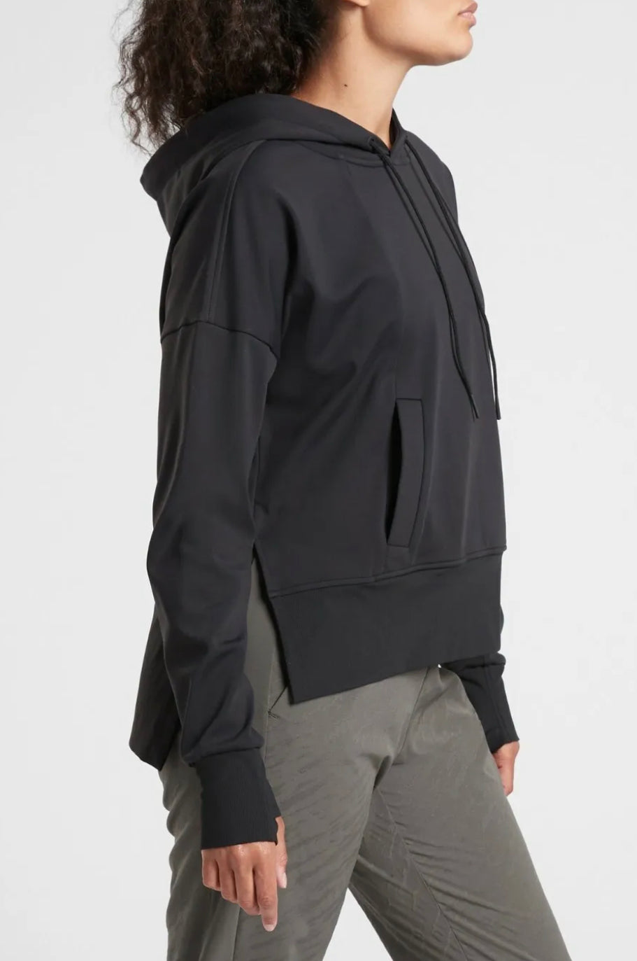ATHLETA Mission Hoodie, Black New! B4