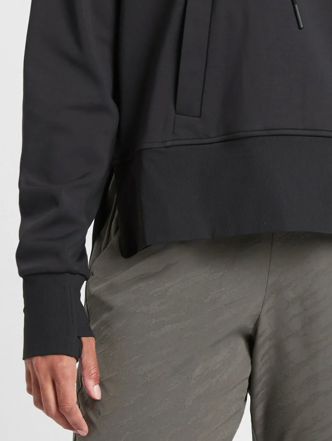 ATHLETA Mission Hoodie, Black New! B4