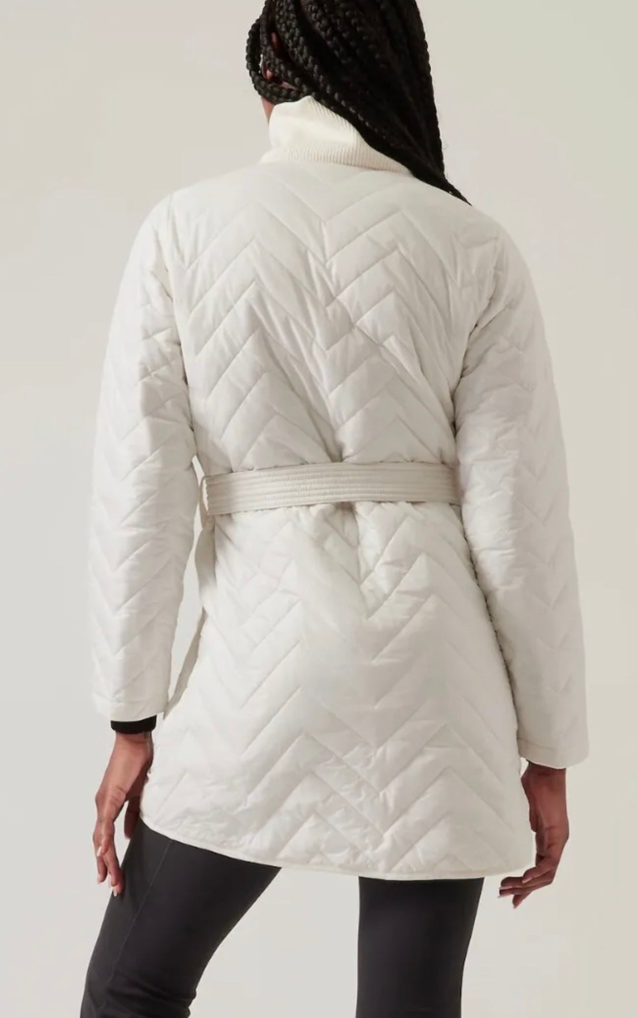 ATHLETA Mendocino Coat NEW! Large, Ivory B5