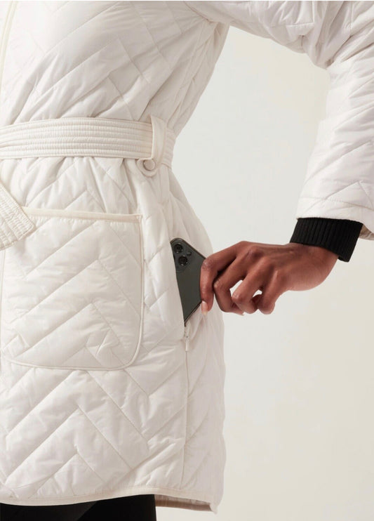 ATHLETA Mendocino Coat NEW! Large, Ivory B5