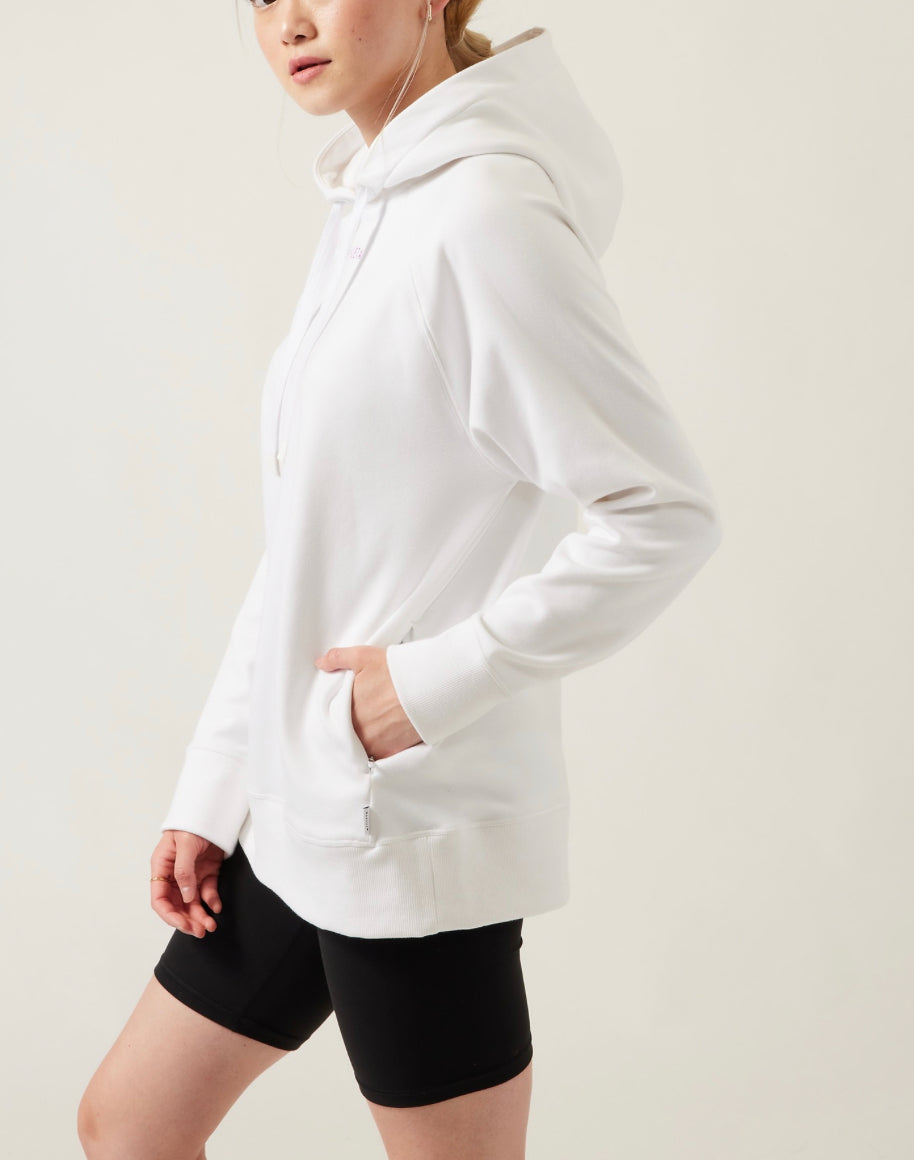 ATHLETA Triumph Logo Hoodie, Large White, New! B9