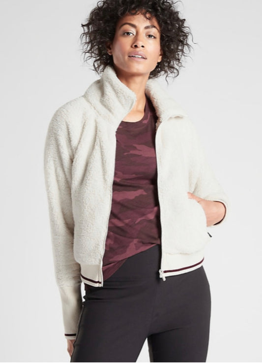 ATHLETA Tugga Sherpa Jacket NEW! 1X B7