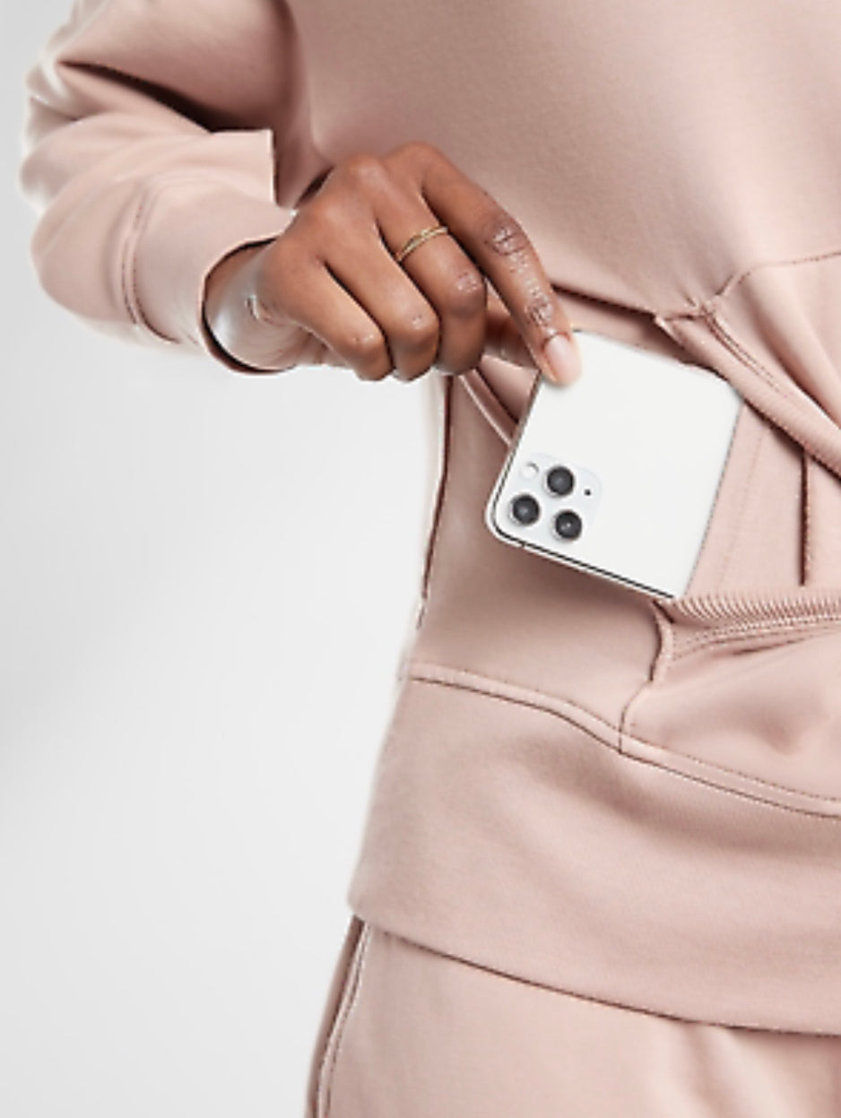 ATHLETA Balance Hoodie, Mauve, Large petite New! B12