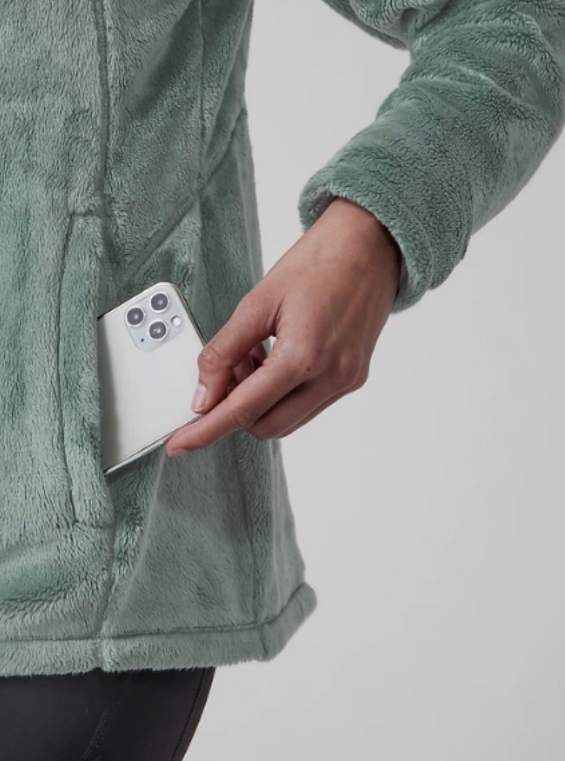 ATHLETA Double Cozy Karma Recover Full Zip Jacket, Large New! B7