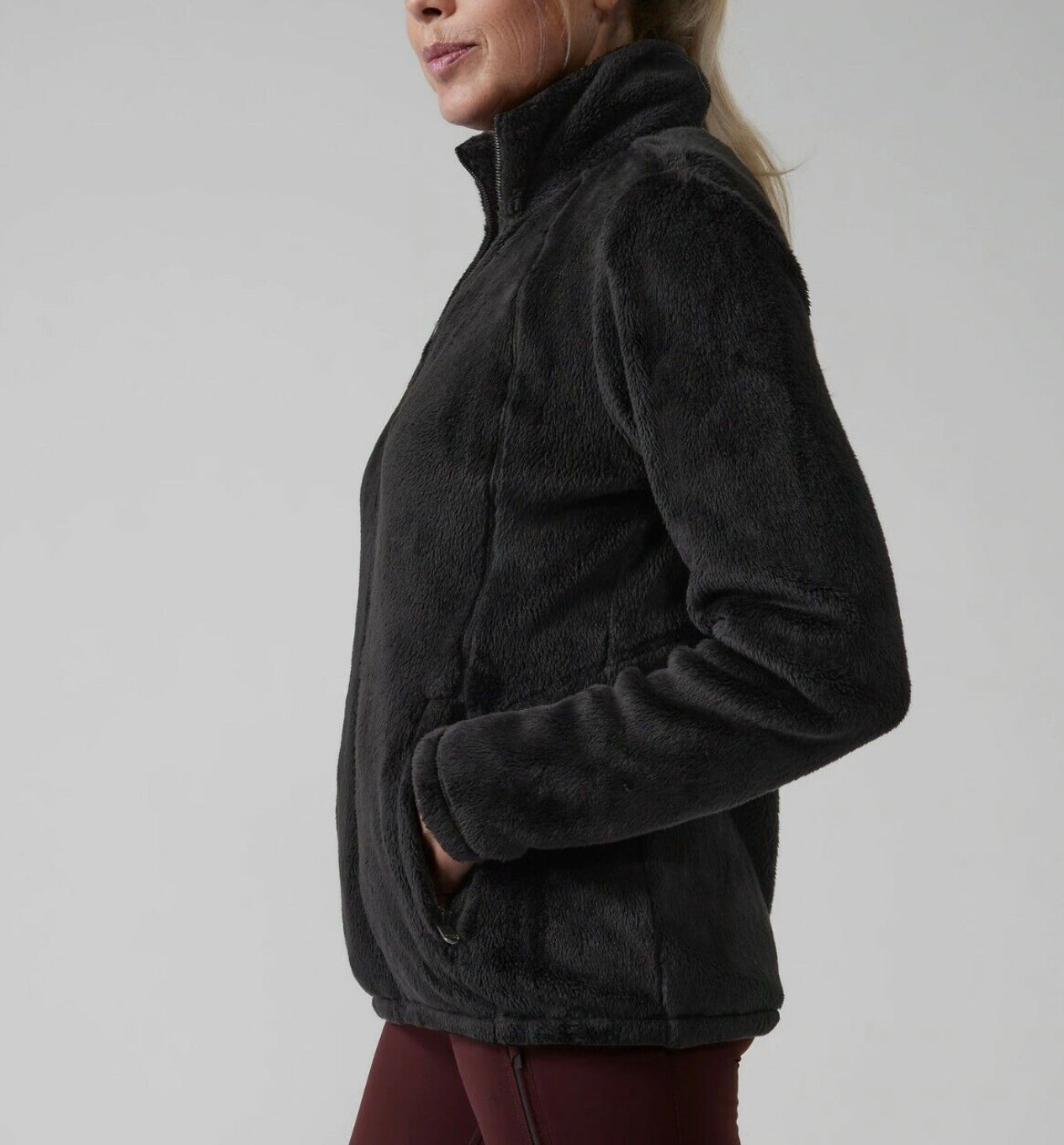 ATHLETA Double Cozy Karma Recover Full Zip Jacket, Small New! B7