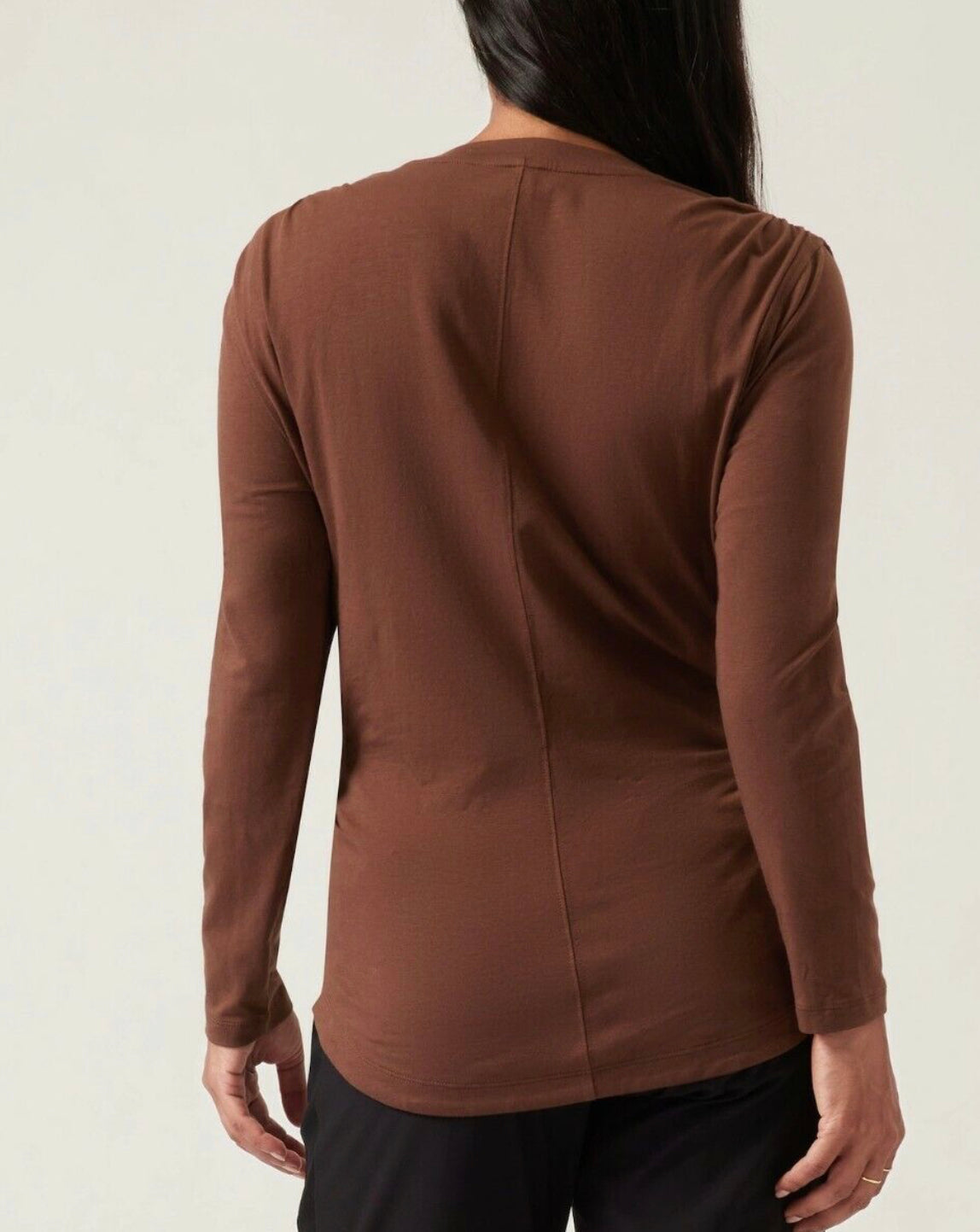 (ATHLETA Outbound V-Neck Top, L, New! B12