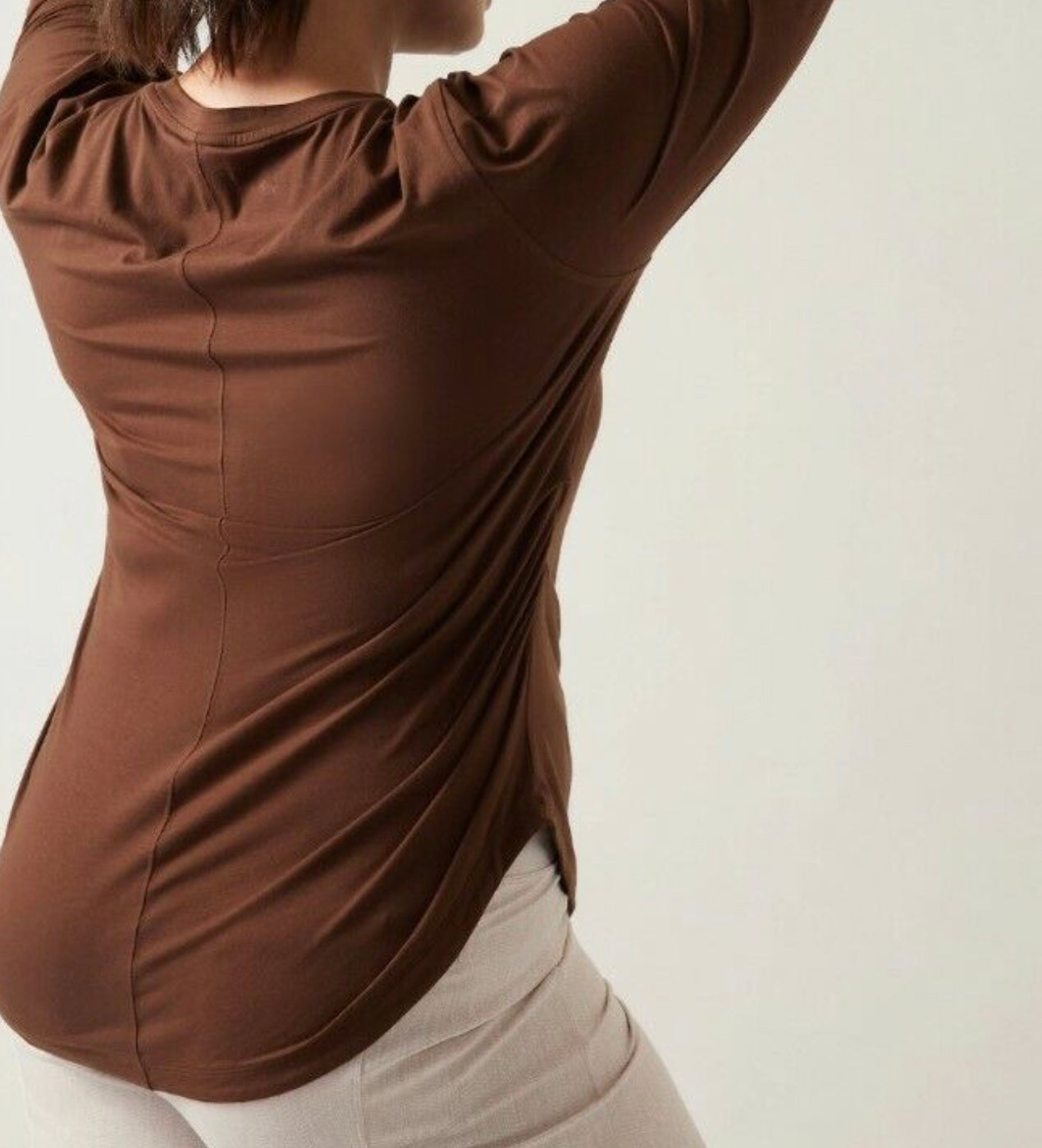 (ATHLETA Outbound V-Neck Top, L, New! B12