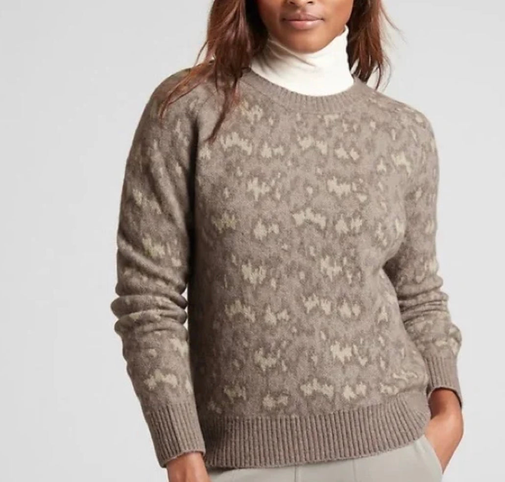 ATHLETA Hawthorne Textured Crew Sweater, 1X NEW! B3
