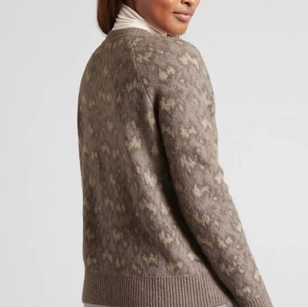 ATHLETA Hawthorne Textured Crew Sweater, 1X NEW! B3
