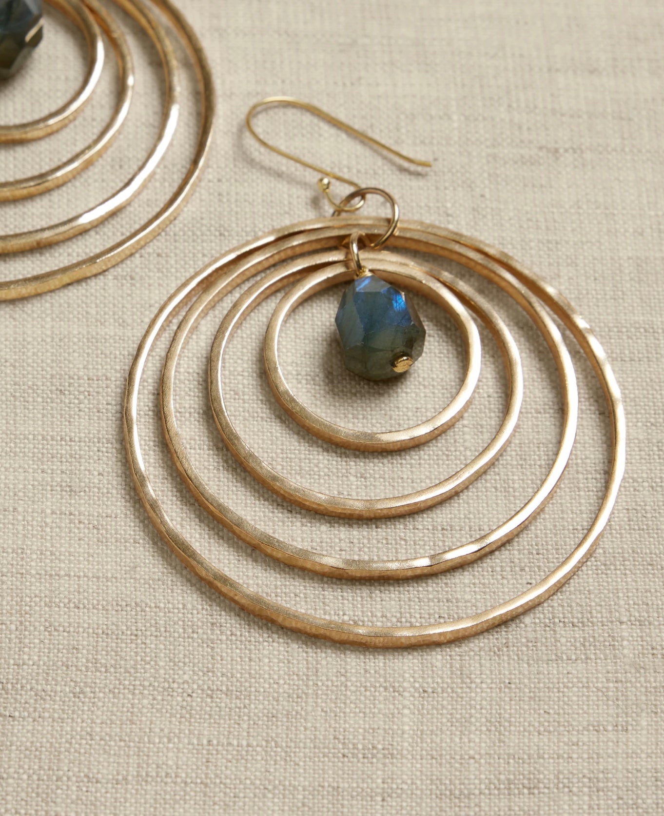 AUREUS + ARGENT LABRADORITE SOLAR SYSTEM EARRINGS
