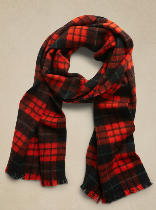 Banana Republic Mens Orange Lava Wool Scarf NWT B2