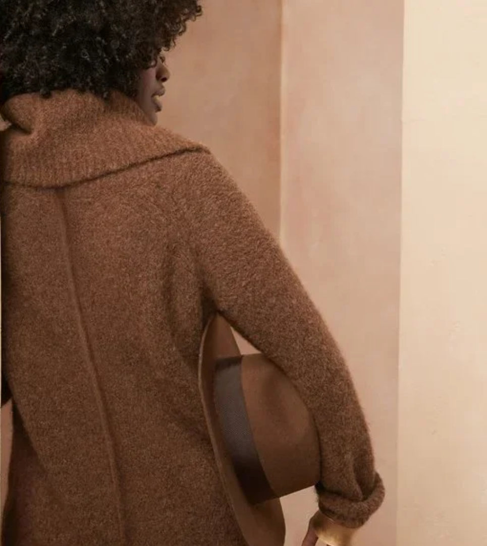 Banana Republic Oversized Alpaca Hair Cowl-Neck Sweater Tunic, Medium New! B13